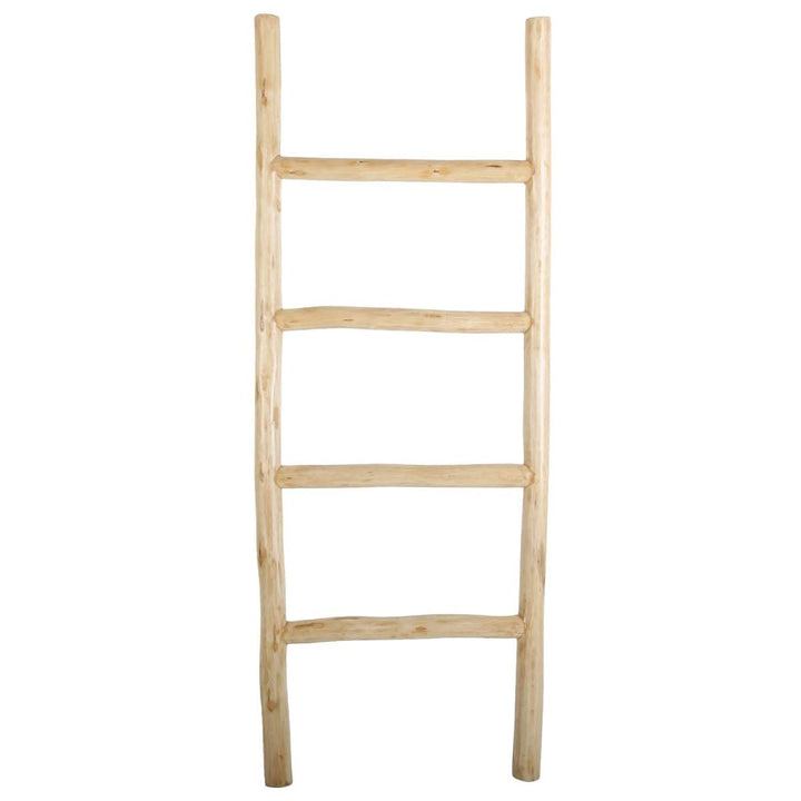 Casa Moro Holz Deko-Leiter Emil Natur Beige Braun Höhe 124cm Boho Chic Kleiderständer Regal Wohn-Dek