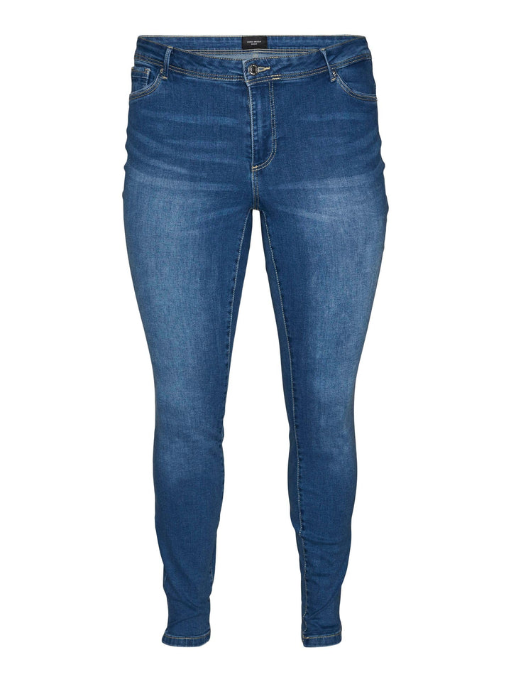 VERO MODA CURVE Damen Jeans 52W / 32L Medium Blue Denim, 52W / 32L Medium Blue Denim