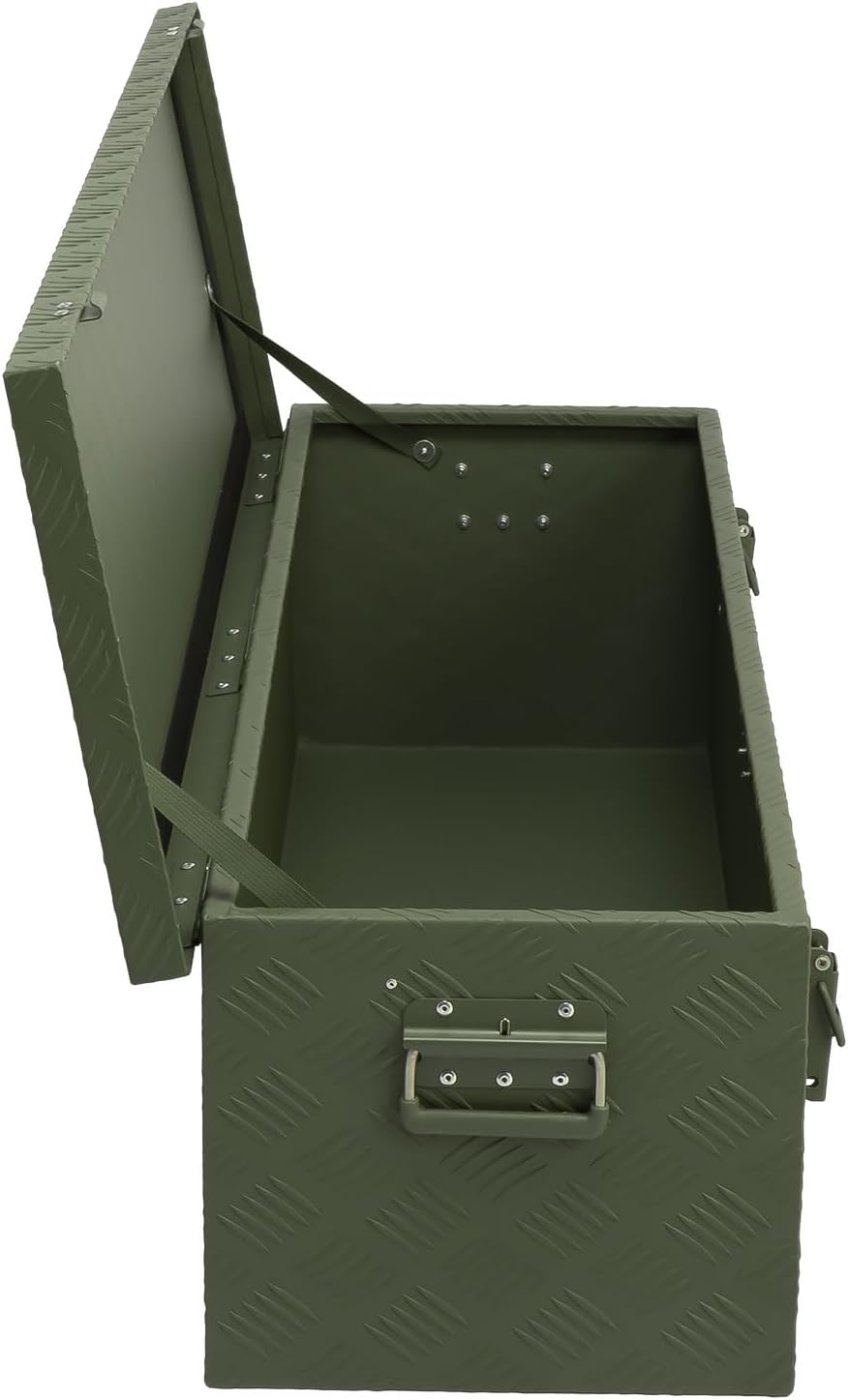 alubox Werkzeugkiste Riffelblech olive ABX-RL120G Aluminium 1,5mm Werkzeugkiste leicht und robust 12