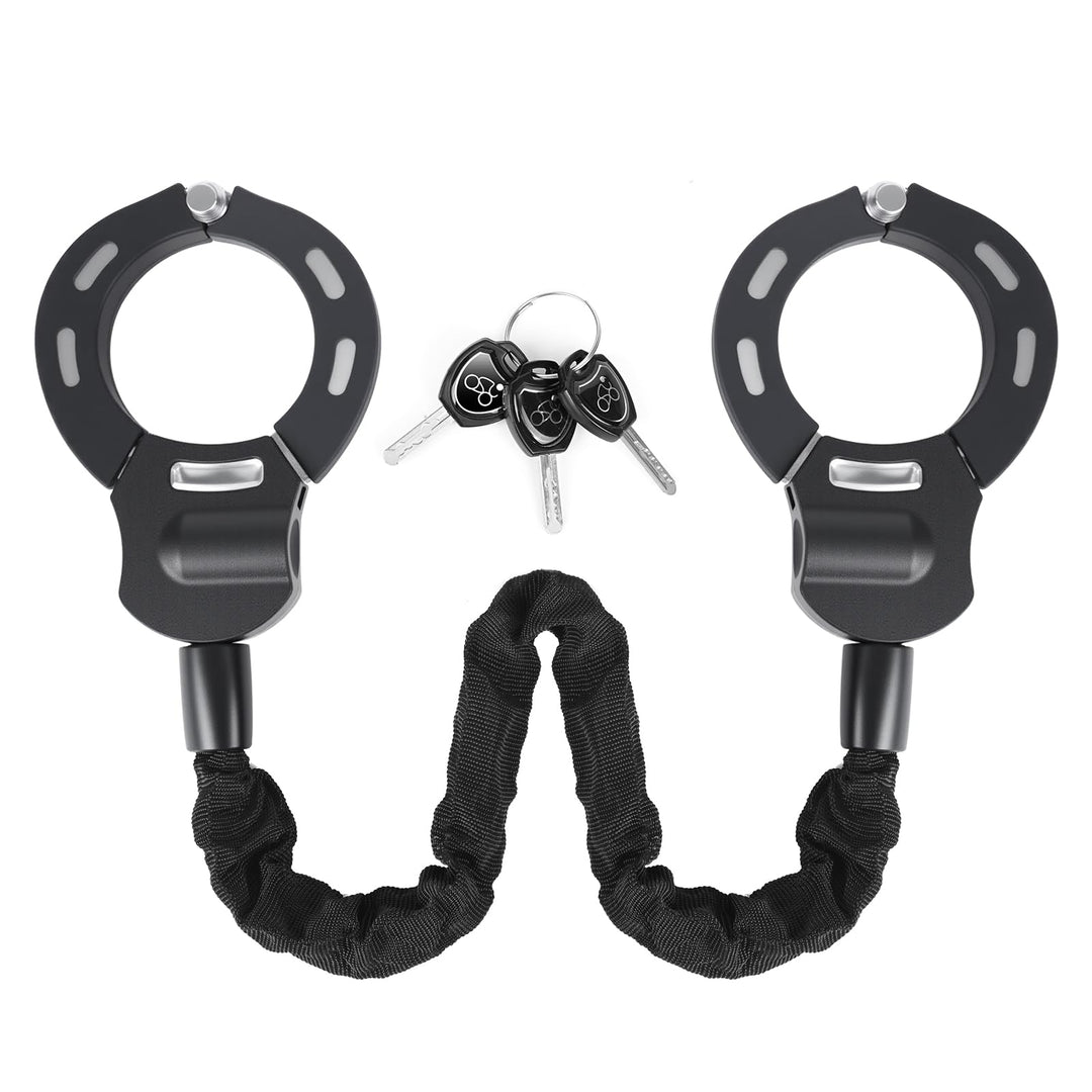 E Scooter Schloss, Handschellenschloss, Schloss für E Scooter mit Schlüssel & Gummi-Lock-Hülse, für