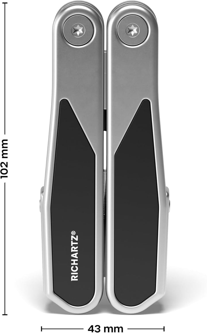 PROTOOL 20+ | 20 Funktionen | Multitool mit Safety-Lock Verriegelung | rostfreier Edelstahl mit elox