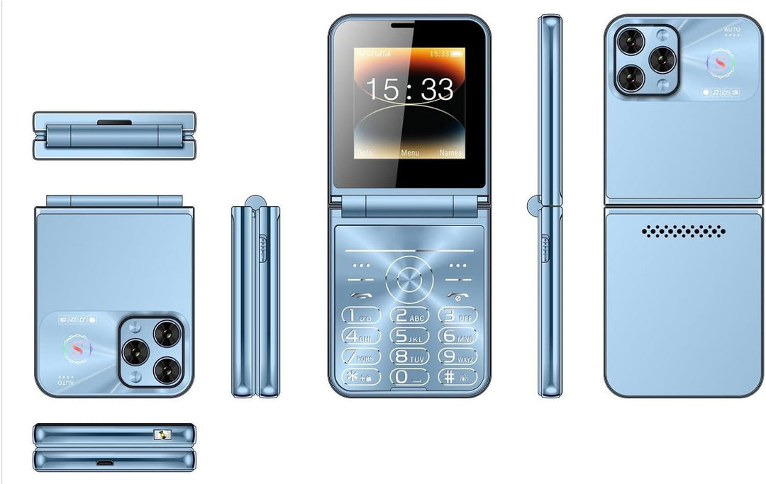 Klapphandys für Senioren, 2,6-Zoll-Handy ohne Vertrag, Grosse Tasten, Grosse Ziffern, ältere Mensche