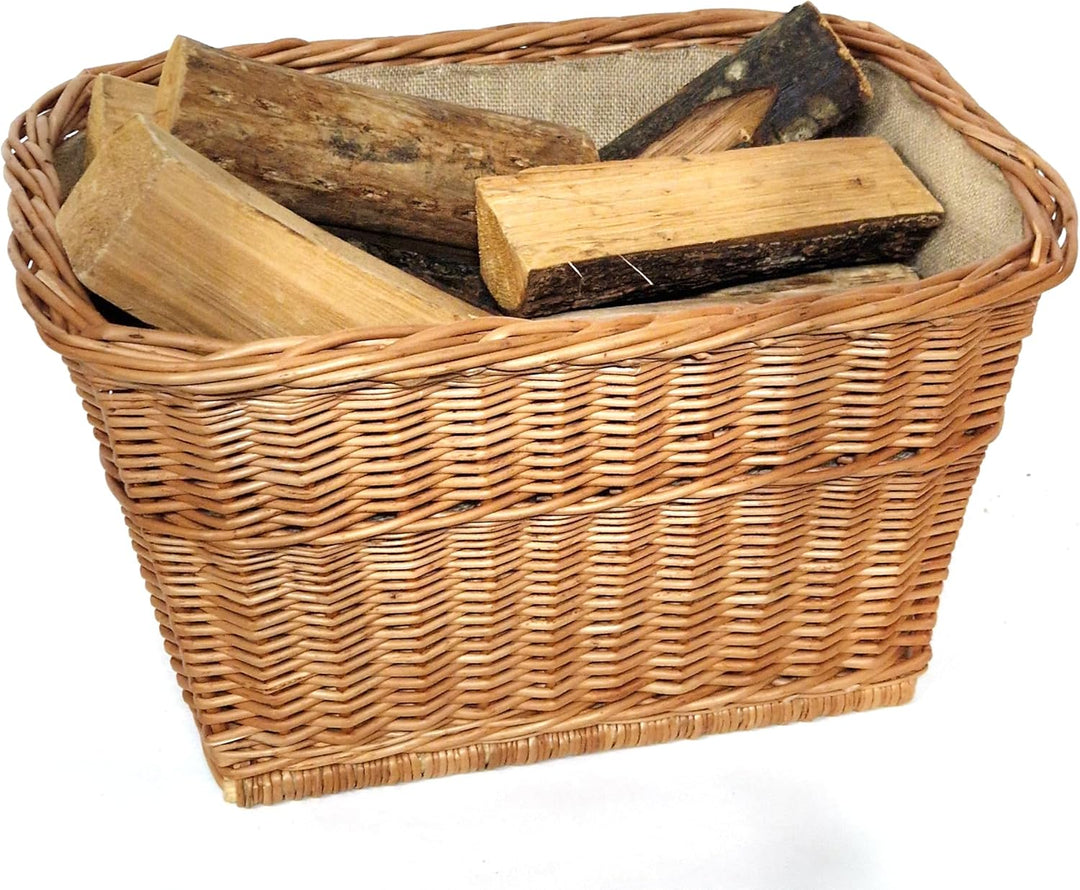 Tigana - Kaminkorb Holzkorb Kaminholzkorb aus Weide mit Jute (Art. 90170)