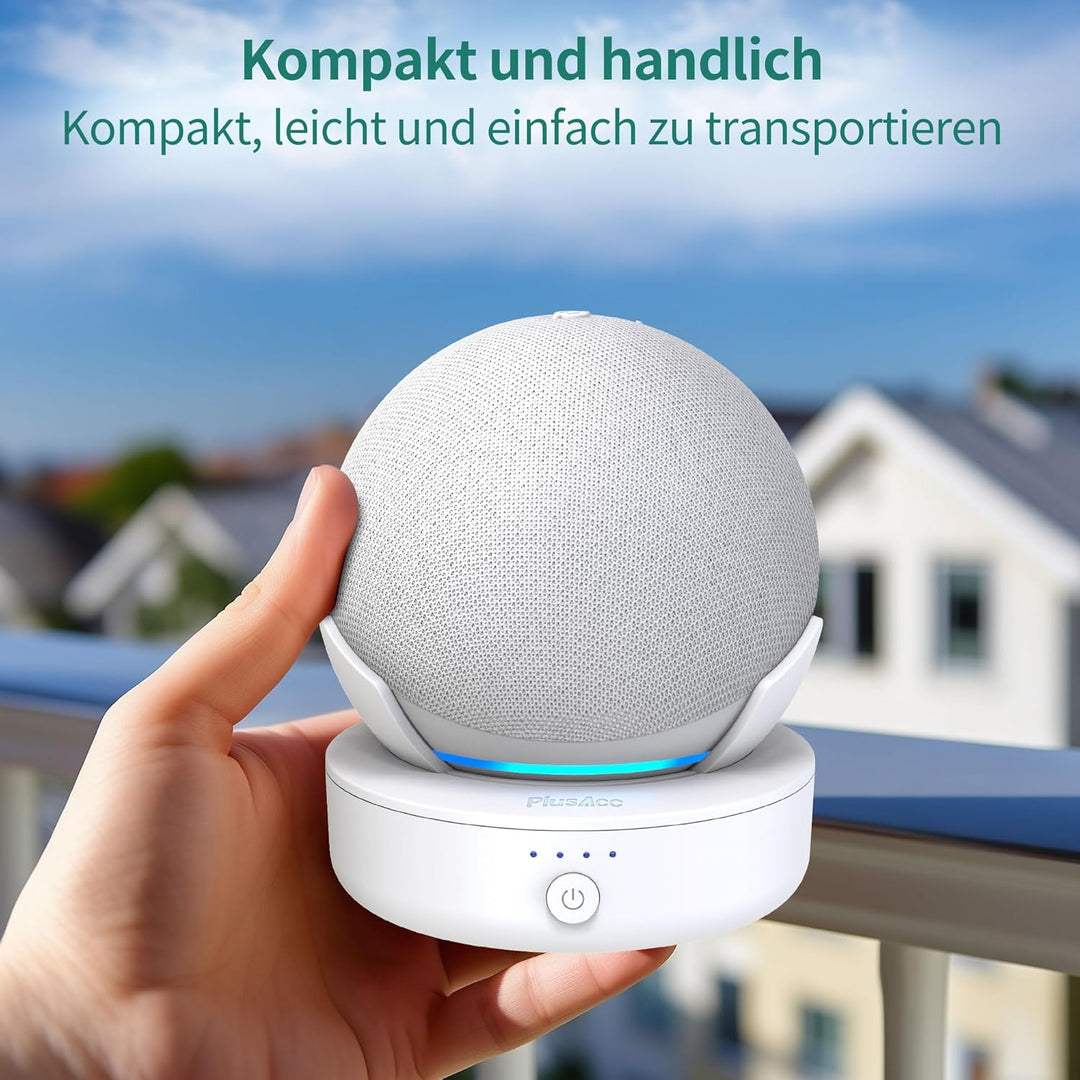 PlusAcc Dot 4.&5. Gen - Tragbare Batterie Base Ständer Zubehör (Nur Akku) (White), White