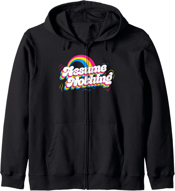 Assume Nothing Pansexual Pride Flag Rainbow Aesthetic Stuff Kapuzenjacke