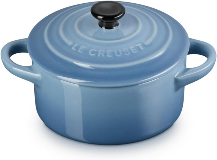 LE CREUSET Mini-Cocotte aus Steinzeug, 200 ml, 10 x 5 cm, Chambray, 71901104340100 Blau, Blau