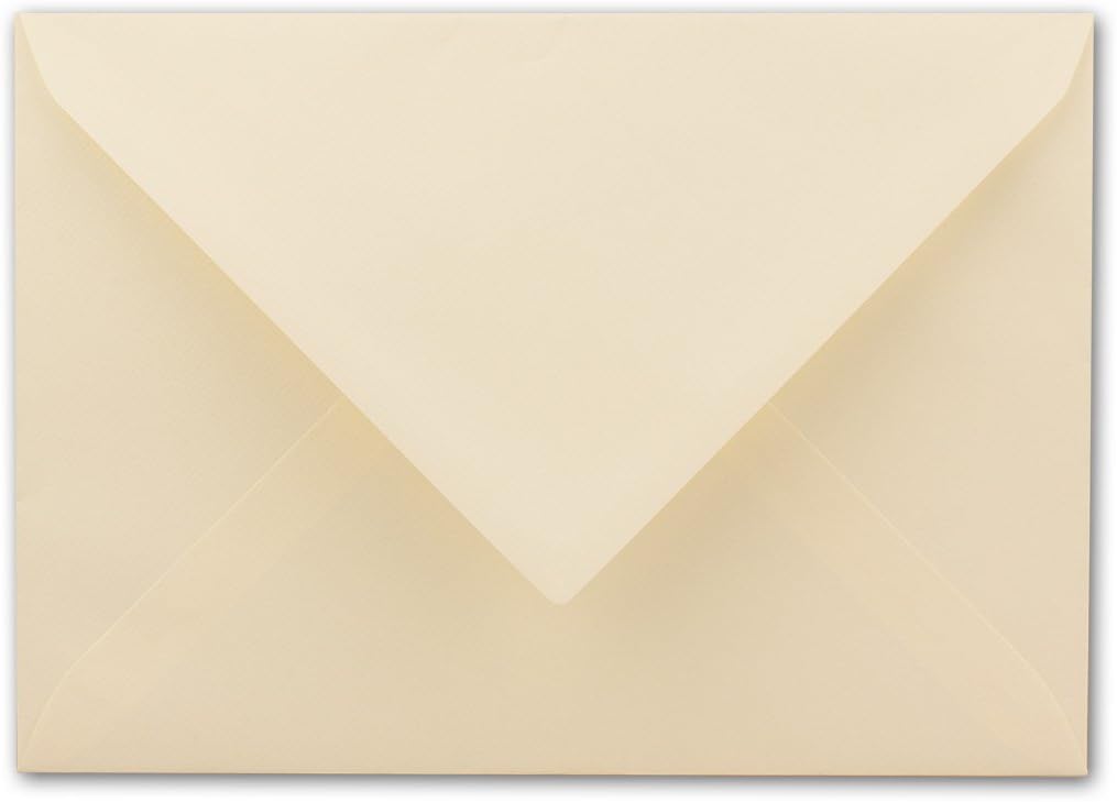700x Briefumschläge DIN C5-16,2 x 22,9 cm - Creme mit gerippter Struktur - 100 Gramm pro m² - Kuvert