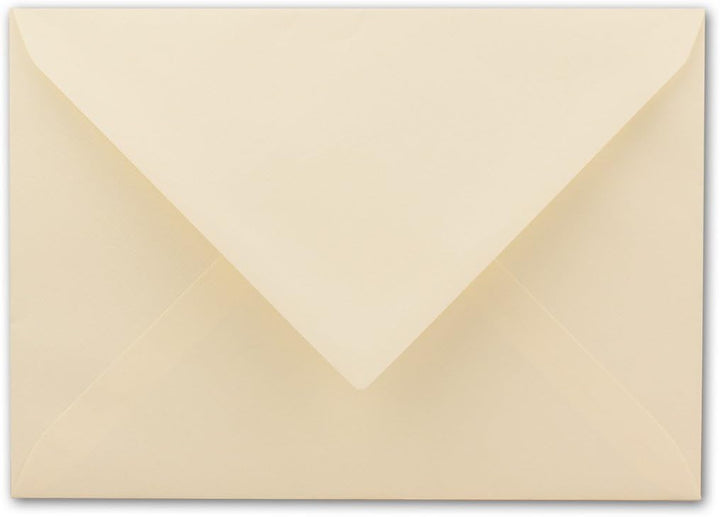 150x Briefumschläge DIN C5-16,2 x 22,9 cm - Creme mit gerippter Struktur - 100 Gramm pro m² - Kuvert