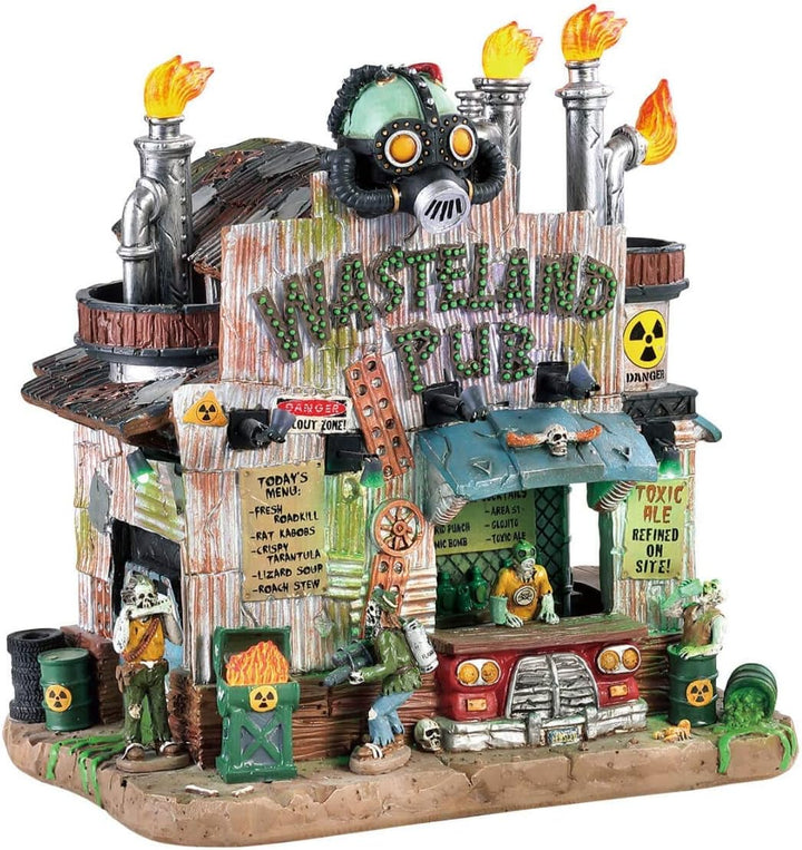 Lemax 85305 - Wasteland Pub - Neu 2019 - Ödland - Spooky Town - Beleuchtet & Sound - Inklusive Adapt