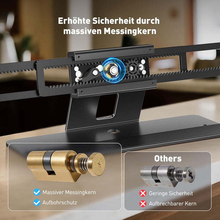 AboveTEK Laptop-Schliessstation, Aluminium-MacBook-Sicherheitsschloss mit sicherem Kupferzylinder, k