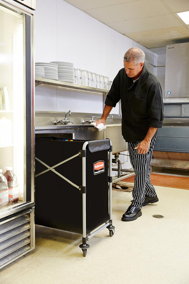 Rubbermaid Commercial Products Wäschewagen-Rahmen X-Cart , zusammenklappbar, 150 l, Grau 150 L, 150