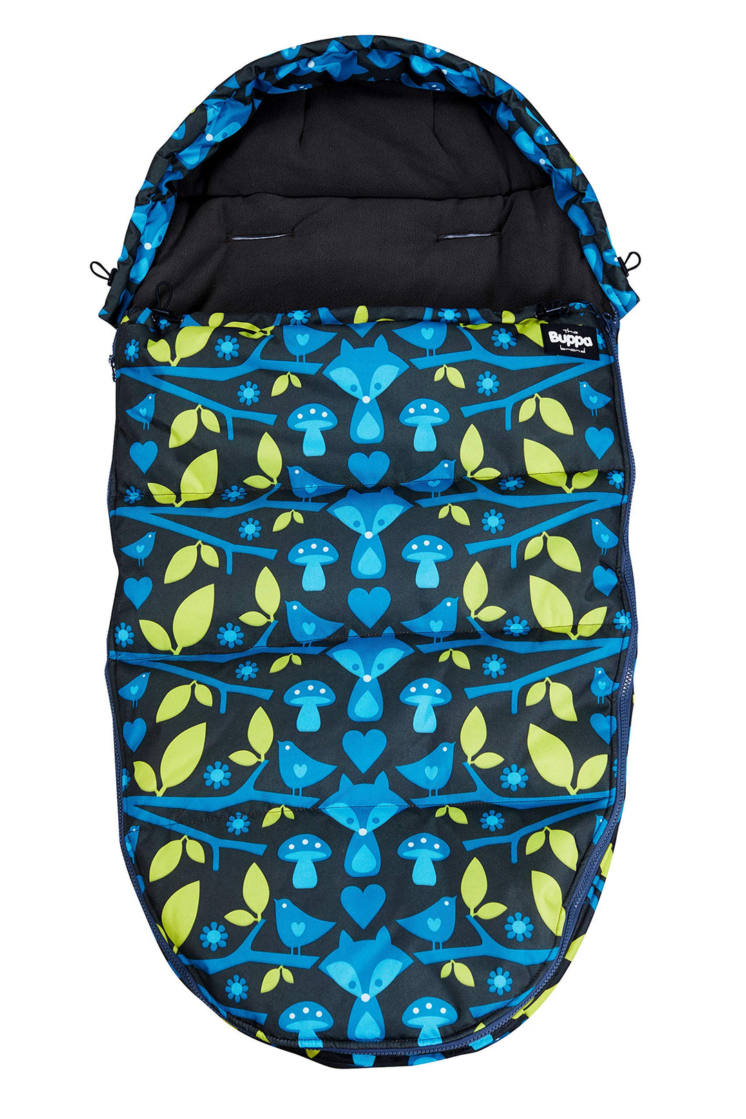 The Buppa Brand 9A110101 Universeller WinterFusssack für Kinderwagen Foxy, schwarz