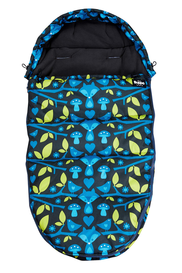 The Buppa Brand 9A110101 Universeller WinterFusssack für Kinderwagen Foxy, schwarz