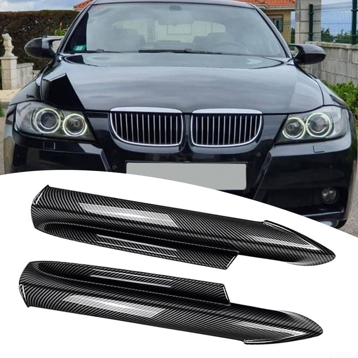SPORTARC 2 x Frontstossstangen-Lippensplitter für BMW 3er-Serie E90 E91 320i 330i 2005–2008 Kohlefas