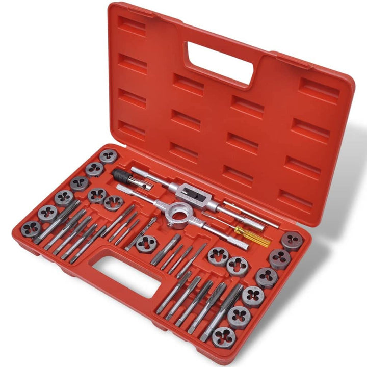 vidaXL Gewindeschneider Satz 40-tlg. Gewindebohrer Wolfram Schneideisen Set, 40