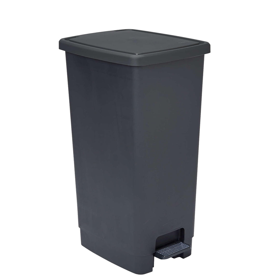 Sundis Flat Bin, Mülleimer 40l mit Pedal,aus recyceltem Kunststoff, rechteckig, mit Henkeln zum Aufh