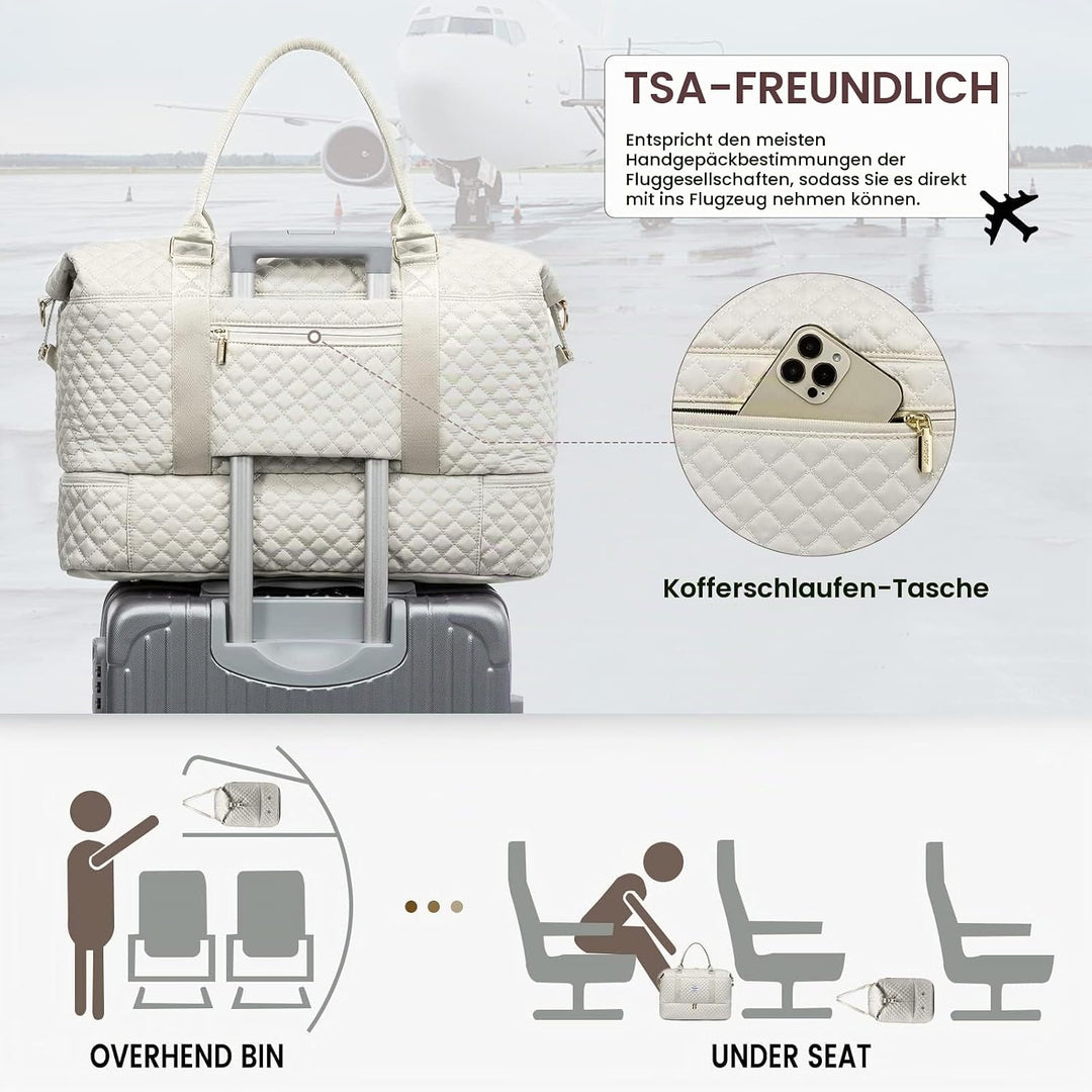 LOVEVOOK Sporttasche Damen Reisetasche Gross mit Kosmetiktasche Weekender Travel Duffle Bag mit Schu