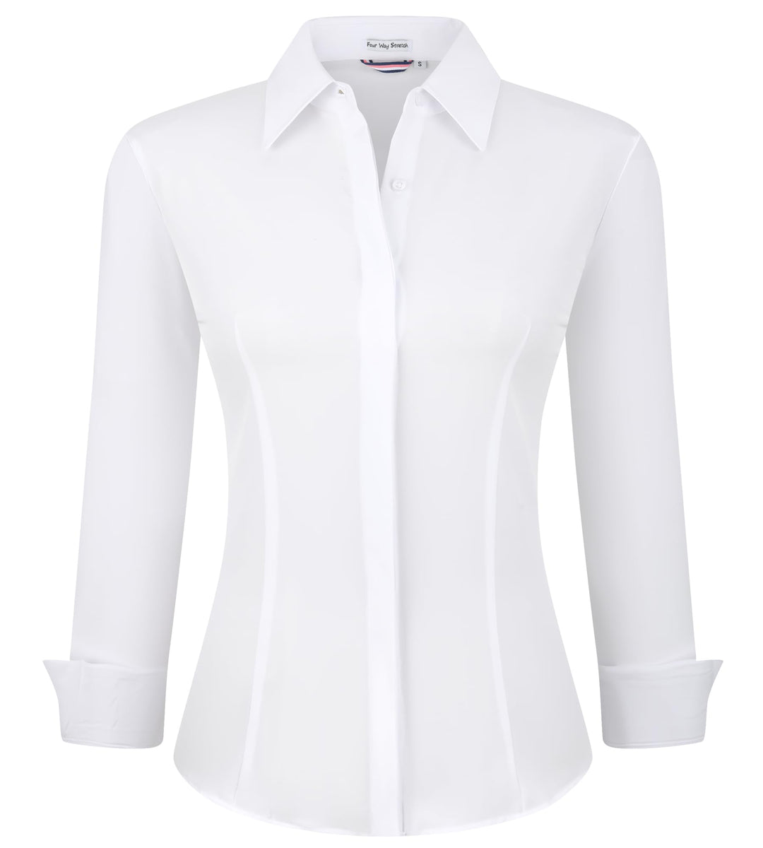 Alex Vando Bluse Damen Langarm Hemd Damen Stretch – Business Button Down Shirts, Bügelfrei Arbeitshe