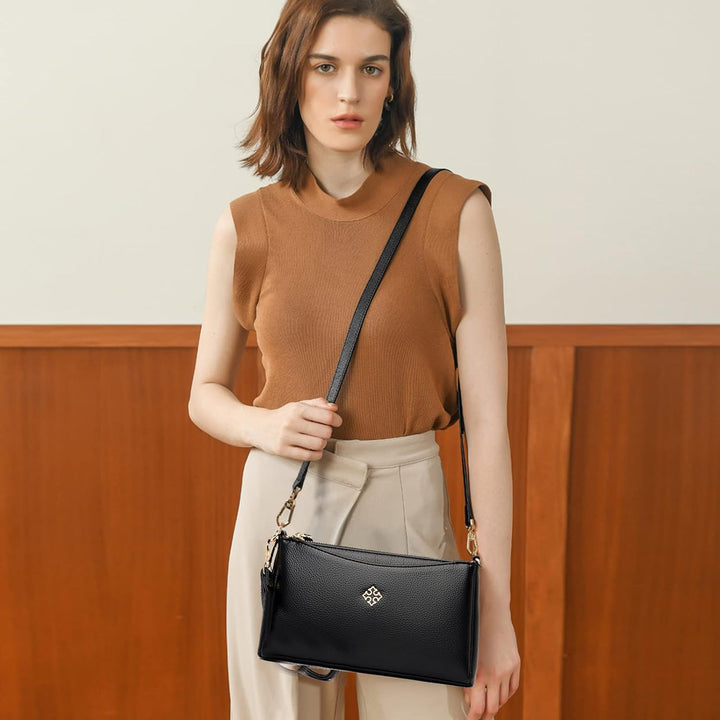 NICOLE & DORIS Handtasche Damen Klein Umhängetasche Multifunktionale Handy Tasche Schultertaschen PU