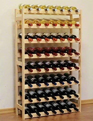 Flaschenregal, Weinregal Holz für 56 Flaschen, Weinschrank, Weinständer, Getränkeregal, Weinflaschen