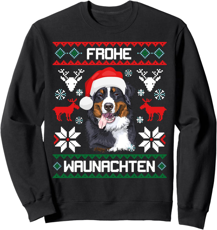 Berner Sennenhund Frohe Waunachten Hund Weihnachten Xmas Sweatshirt