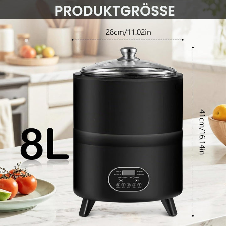 Joghurtbereiter, Joghurtmaschine Multifunktional 8L Grosses Fassungsvermögen Fermenter Yoghurt Masch