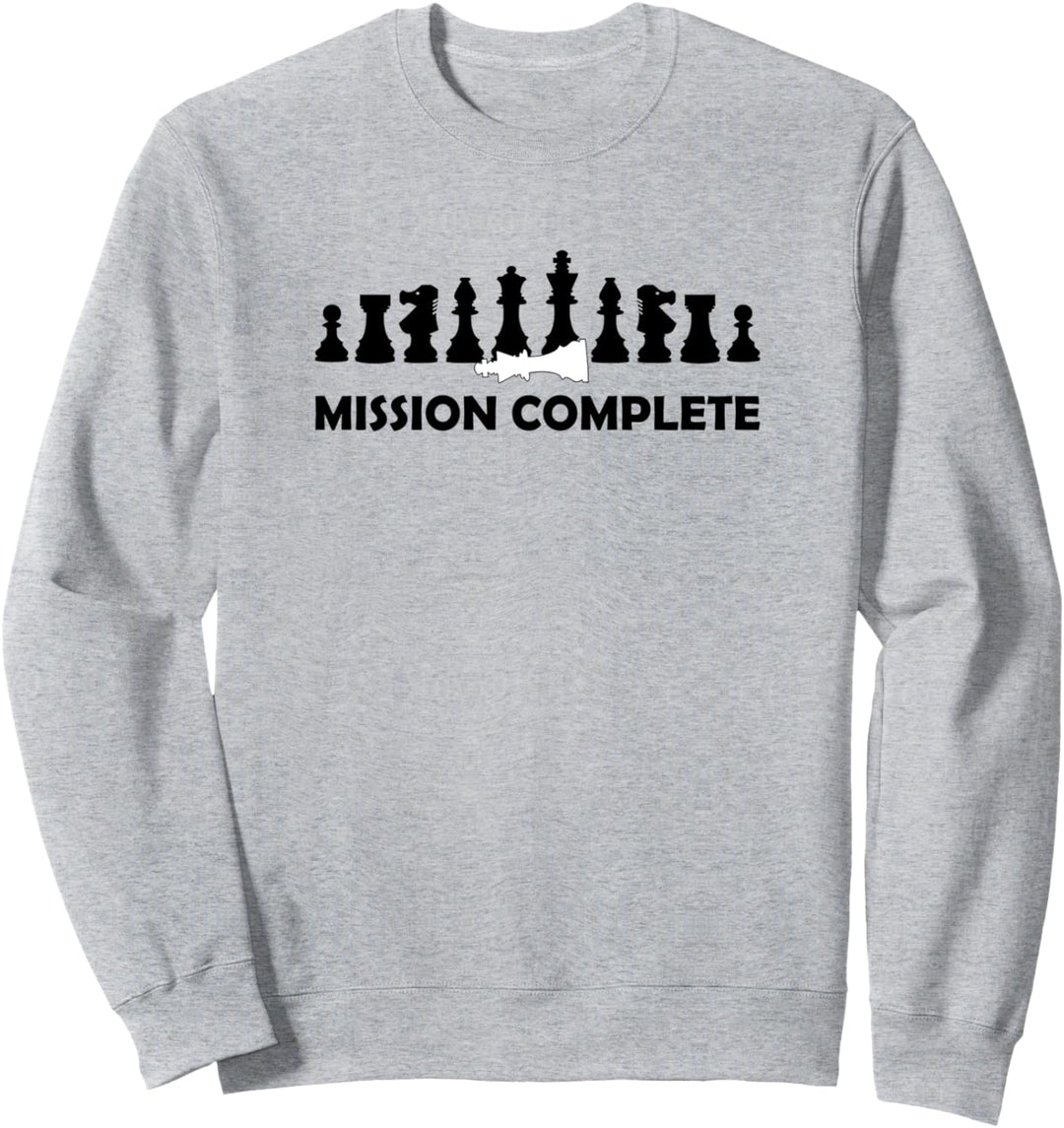 Schachspieler - Schachfiguren - Mission Complete Sweatshirt