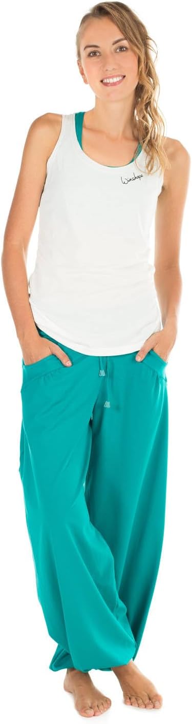 WINSHAPE Damen Trainingshose Dance Fitness Freizeit Sport, L Ocean-green