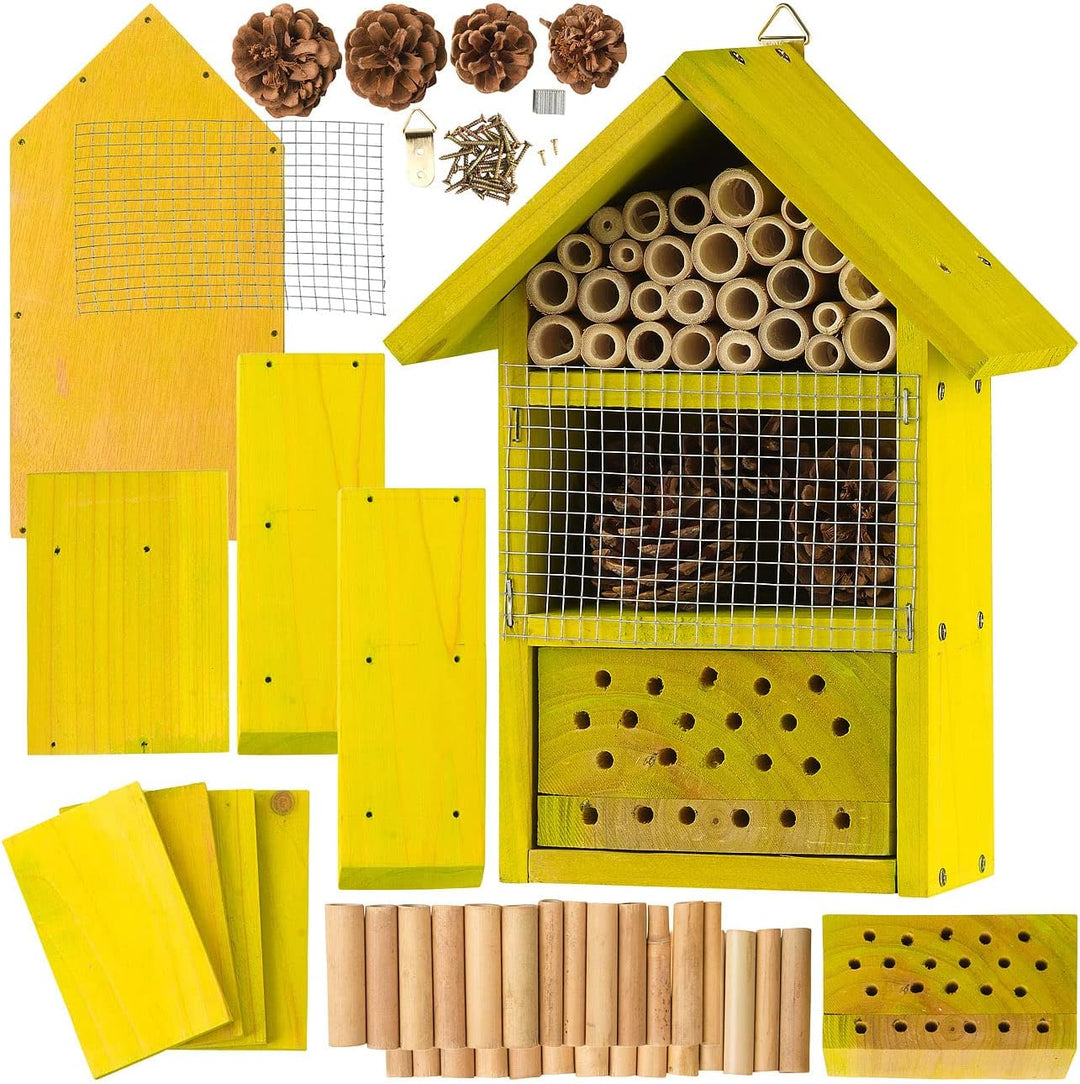Royal Gardineer Baukästen Insektenhotel: 2er-Set Insektenhotel-Bausätze, Nisthilfe und Schutz, extra