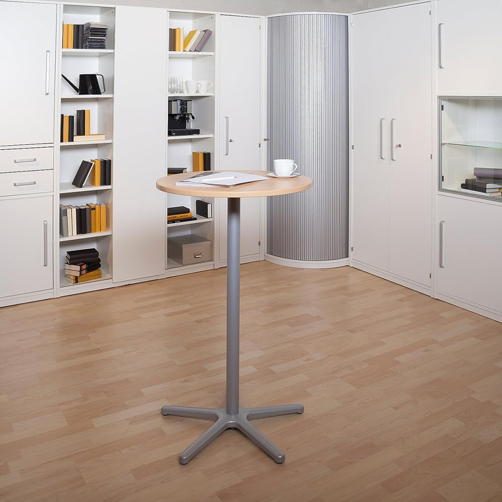 Maul Stehtisch Ø60x110cm | Ergonomischer Tisch für Arbeiten im Stehen | Tischplatte 60 cm | Stehpult