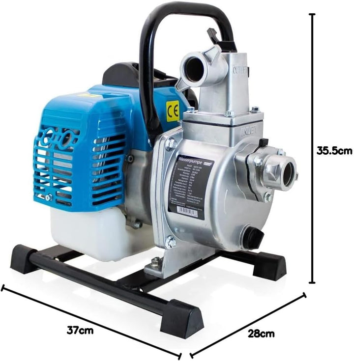 BITUXX® 1,7 PS Benzin Wasserpumpe Motorpumpe Garten Benzinwasserpumpe Gartenpumpe Wasser Pumpe Förde