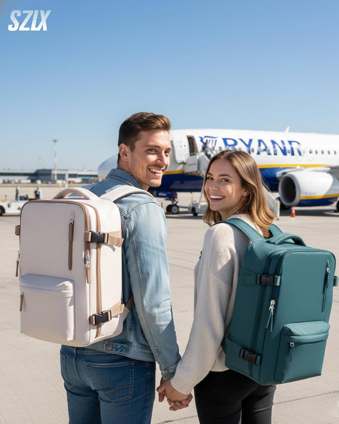 SZLX Vakuum Rucksack mit pumpe Ryanair Handgepäck 40x30x20 Damen Wizzair Handgepäck 40x30x20 Vakuum