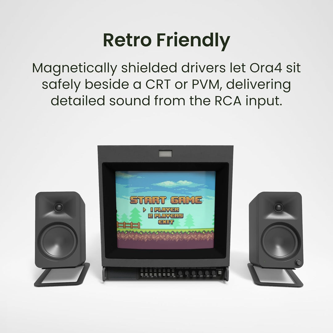 Kanto ORA4 140W Powered Reference Speakers with Bluetooth 5.0 and USB-C Input | 4” Woofers | Bi-Ampl