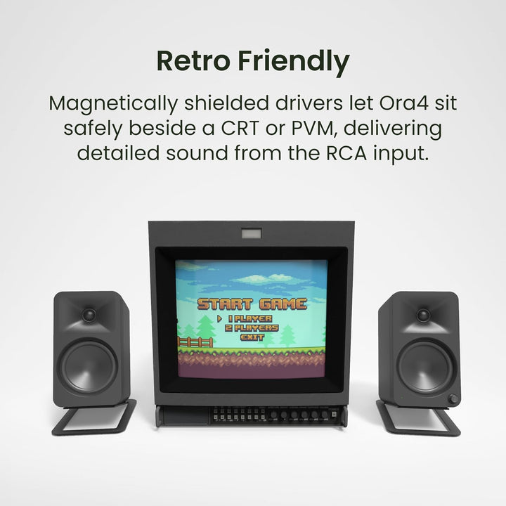Kanto ORA4 140W Powered Reference Speakers with Bluetooth 5.0 and USB-C Input | 4” Woofers | Bi-Ampl