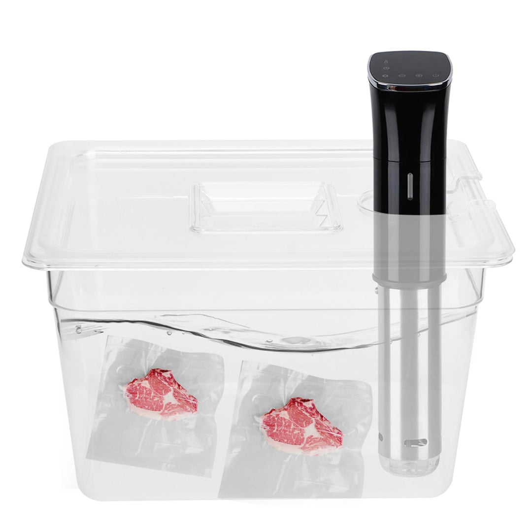 Faltbarer Sous-Vide-Behölter mit Scharnier, 11 L Fassungsvermögen, Kalibrierungsmarkierungen, Langle