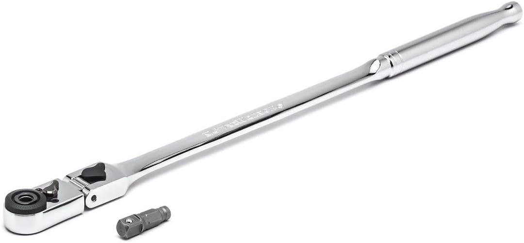 GEARWRENCH 81030 Ratsche, 6,35 mm (1/4 Zoll), 72 Zähne, Schnellverschluss, Flex-Kopf-Ratsche, 30,5 c