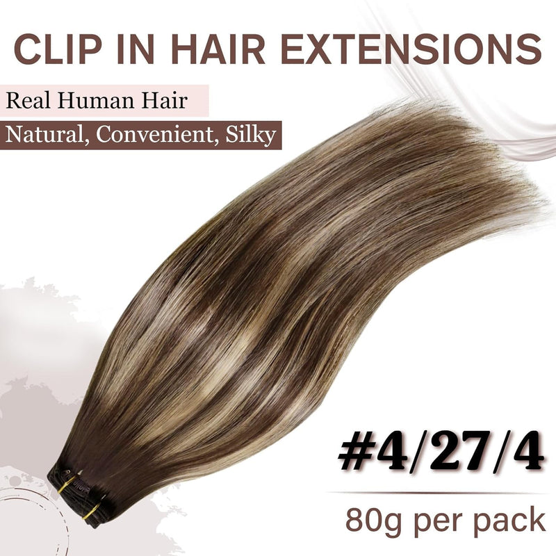 Hetto Echthaar Extensions Clip in Balayage Clip in Echthaar Extensions Remy Echthaar Clip in Haarver