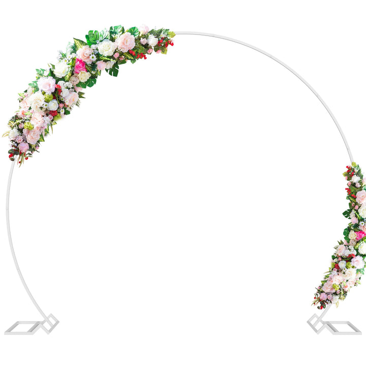 Wokceer Hochzeit Bogen Hintergrund Stand, 2 M Runde Hintergrund Stand Kreis Ballon Bogen Rahmen Stan