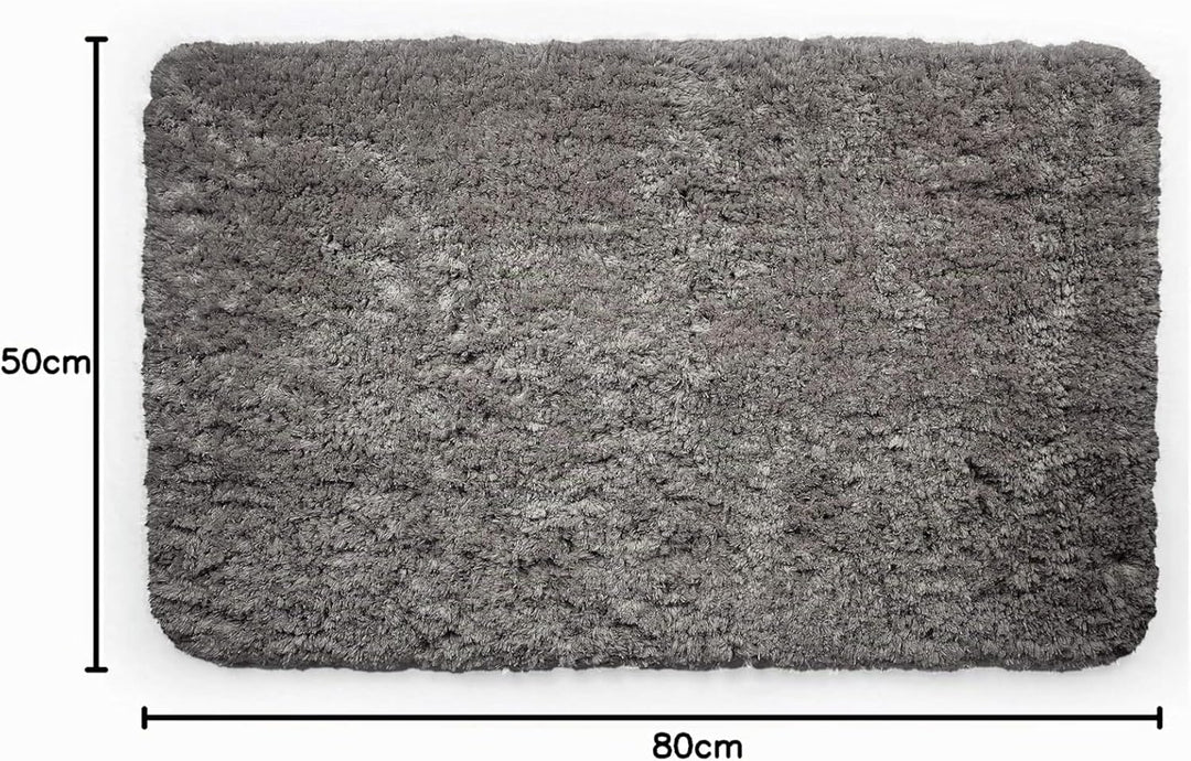 Beautissu Badvorleger rutschfest Waschbar 80x50 cm – Duschvorleger Hochflor Badematte rutschfest Sha