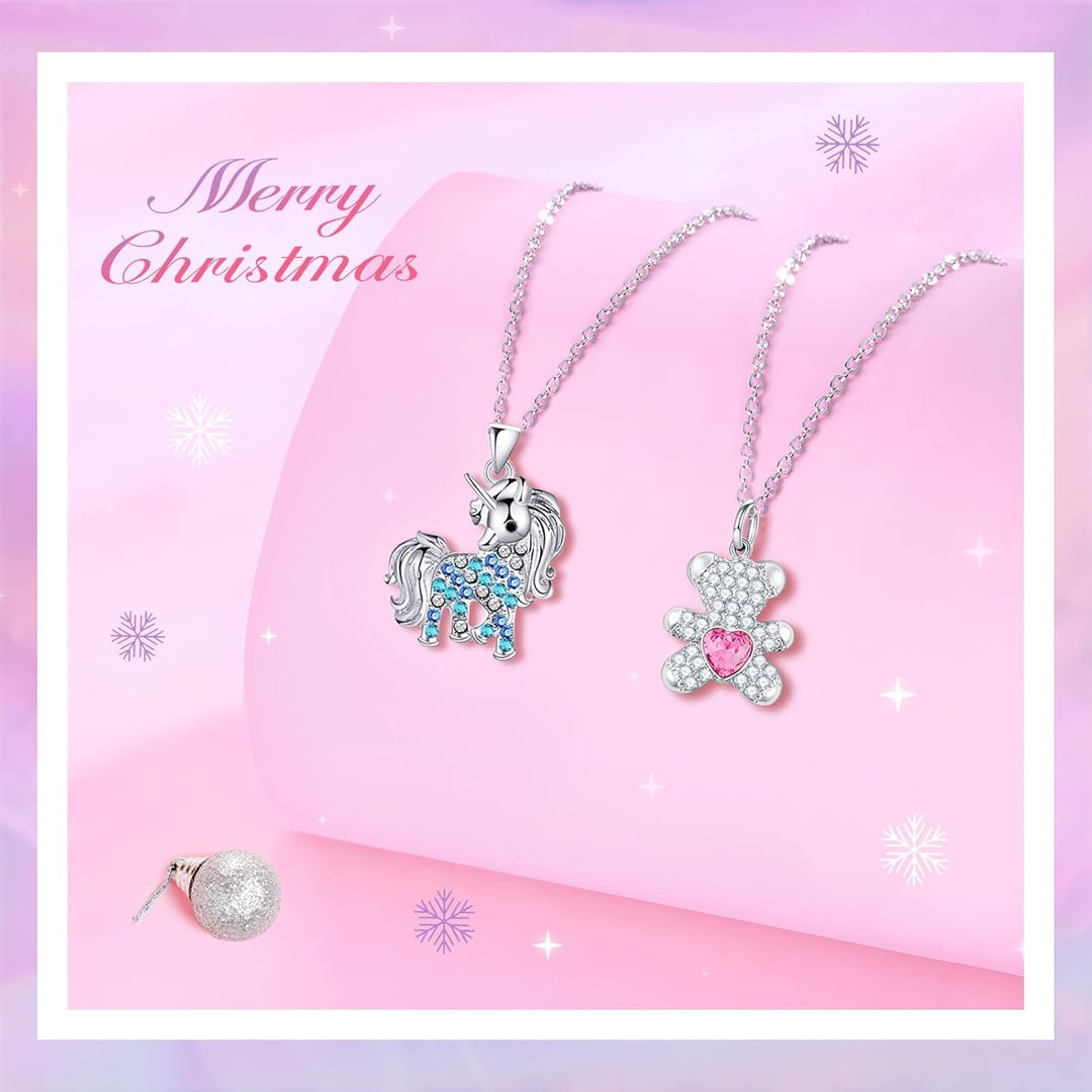 Adventskalender 2025 Kinder Mädchen, Weihnachtskalender Schmuck Basteln Kinder Armbänder Halsketten,