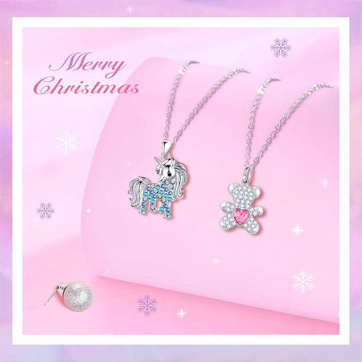 Adventskalender 2025 Kinder Mädchen, Weihnachtskalender Schmuck Basteln Kinder Armbänder Halsketten,