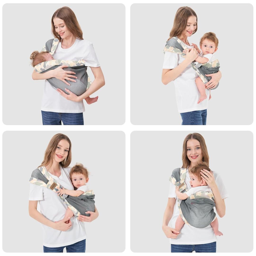 IULONEE Tragetuch Baby Babytrage Neugeborene Ab Geburt Verstellbare Babytrage Auf Einer Schulter Erg