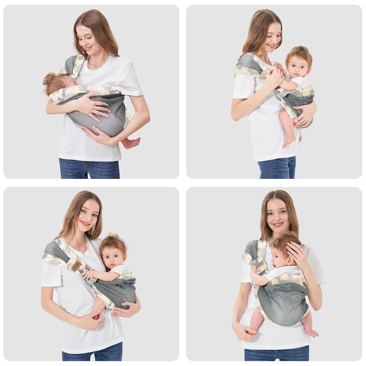 IULONEE Tragetuch Baby Babytrage Neugeborene Ab Geburt Verstellbare Babytrage Auf Einer Schulter Erg