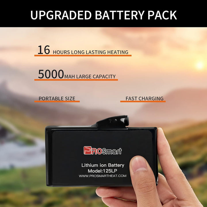 PROSmart Beheizbare Jacke für Damen wasserdichte Beheizte Jacke mit 12v Akku M Schwarz, M Schwarz