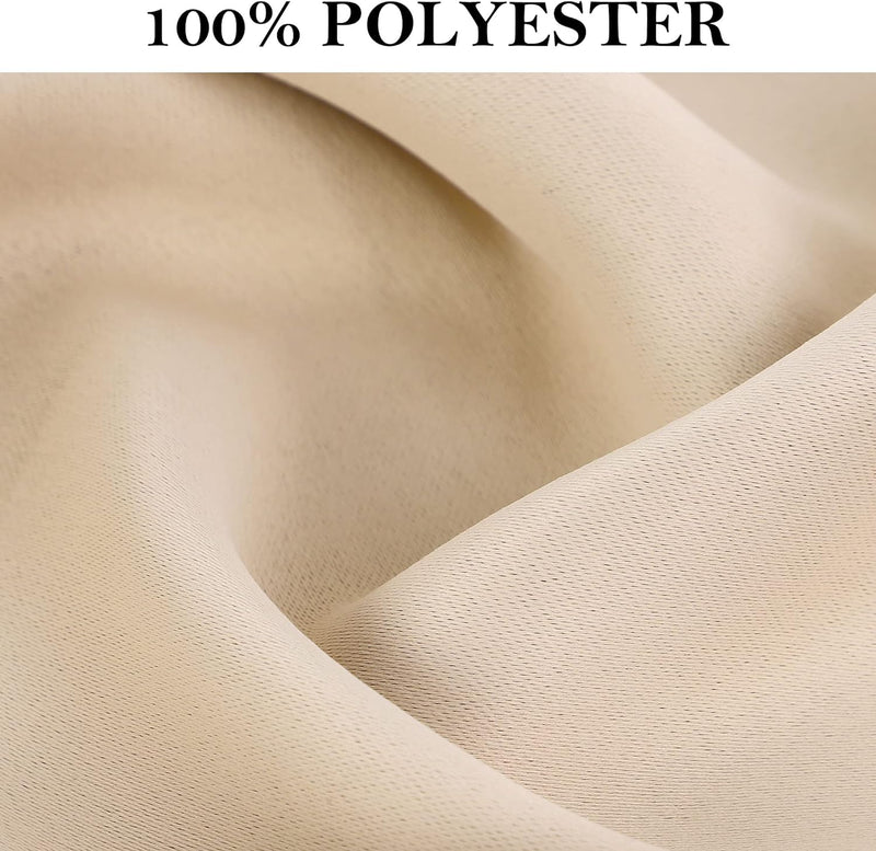 PiccoCasa 2er Set Gardine für Küche Polyester Scheibengardine Kurzgardine Blickdicht Kleine Gardine