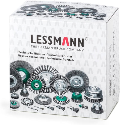 Lessmann Rundbürste gestanzt grau ø 140 mm (18 x 13 Reihen, Aufnahme: M14, Fadenstärke 1,2 mm Schlei