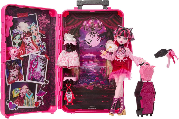Monster High Skulltimate Secrets Draculaura-Puppe und Zubehörset, Destination: Gore-geous Oasis mit