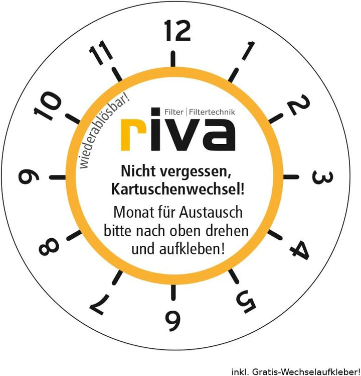 rivaALVA Life Trinkwasserfilter Ersatzkartusche, Wasserfilter Kartusche für Küche, bioganisches* Kar