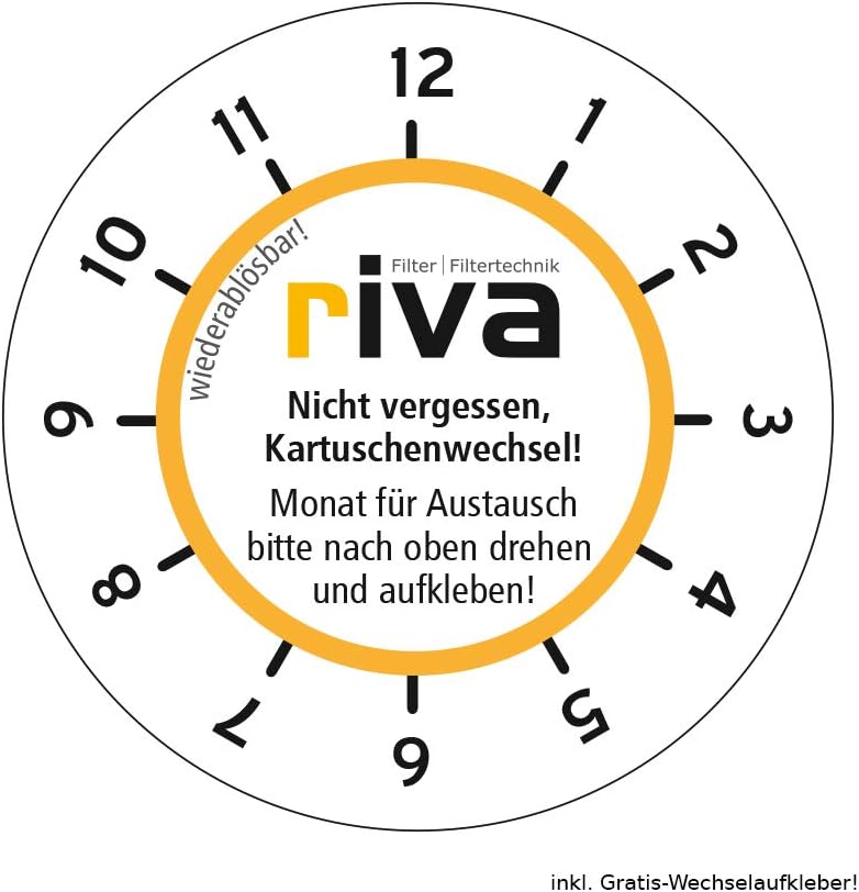 rivaALVA Life Trinkwasserfilter 2er Set Ersatzkartusche, Wasserfilter Kartusche für Küche, filtert H