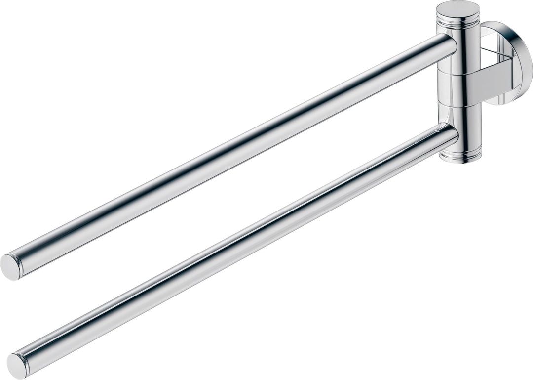 Duravit Handtuchhalter D-Code, zweiarmig, Handtuchhalterung Wandmontage, schwenkbar, Handtuchstange